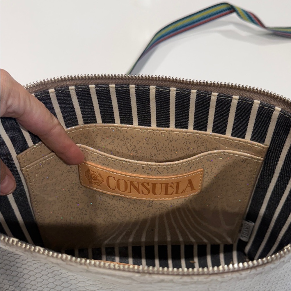 Consuela Textured Cream Crossbody Bag - Picture 4 of 11
